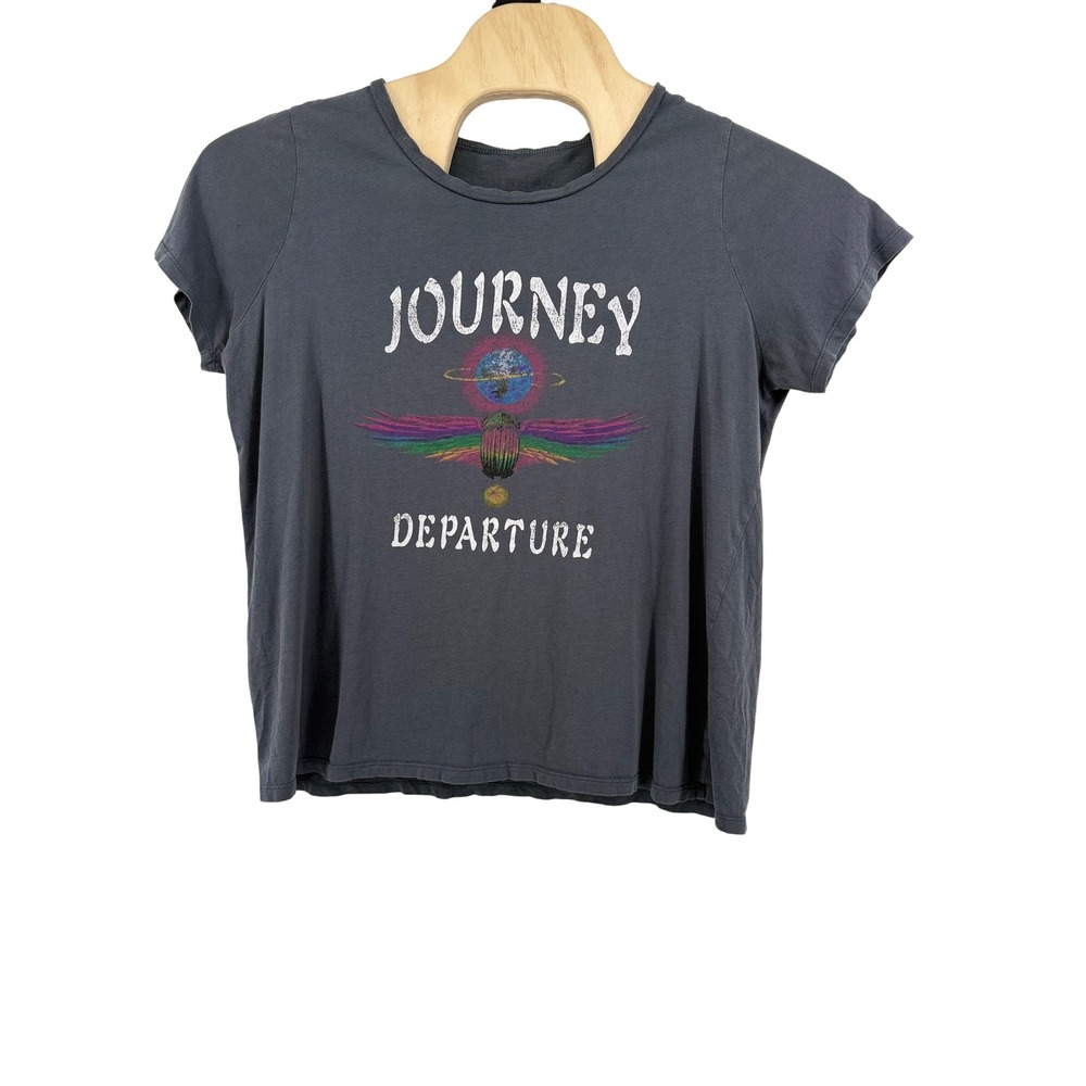 Journey Departure Band Graphic T-Shirt Size M Cotton Blend Gray Rockcore Tee